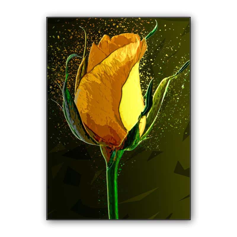 Colored Yellow Rose thumbnail 1