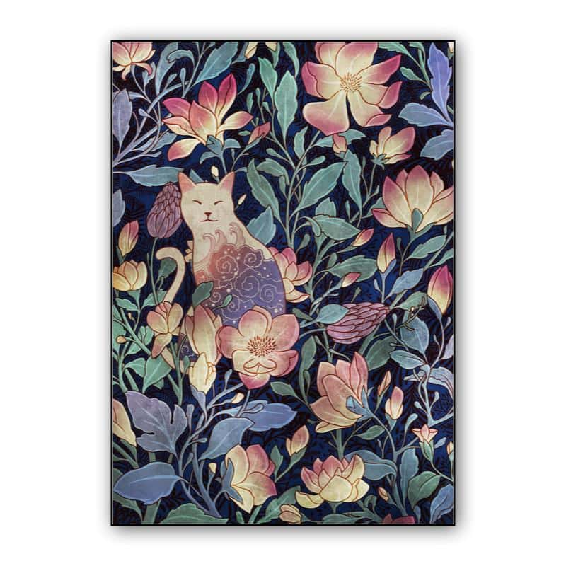 Cat and magnolia thumbnail 1