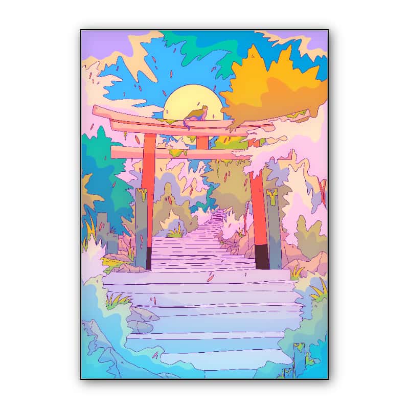 The colorful Torii gate thumbnail 1