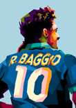 Roberto Baggio in wpap pop art thumbnail 5