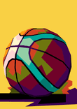 Basketball in wpap pop art thumbnail 5