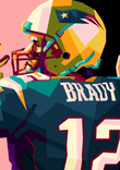 Tom Brady in wpap pop art thumbnail 5