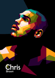 Chris Brown in wpap pop art thumbnail 5