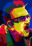 Bono U2 Pop Art WPAP – Canvas Print thumbnail 5