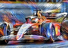 Digital Art Formula 1 Ferrari Charles Leclerc thumbnail 5