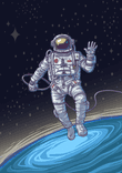 Astronaut in Space Canvas thumbnail 5