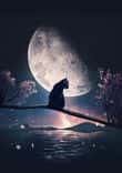 Cat, Moon and Stars thumbnail 5
