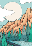 As the river turns around the mountains thumbnail 5