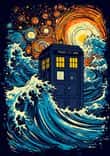 The great kanagawa wave and the tardis thumbnail 5