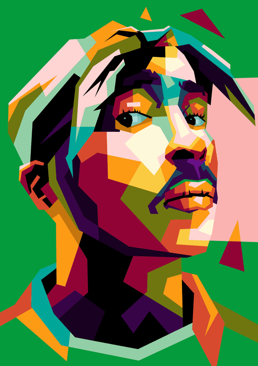 2 Pac Shakur in wpap pop art preview