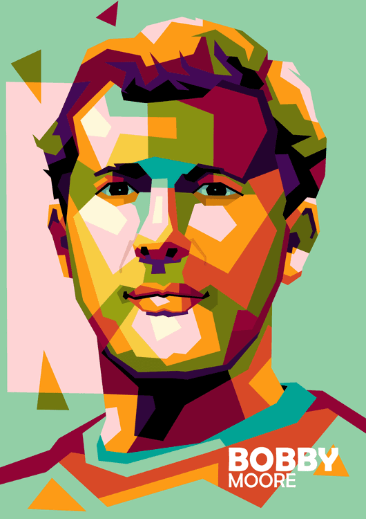 Bobby Moore in legend pop art preview