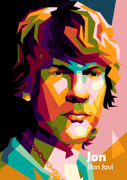 Bon Jovi in amazing pop art design preview