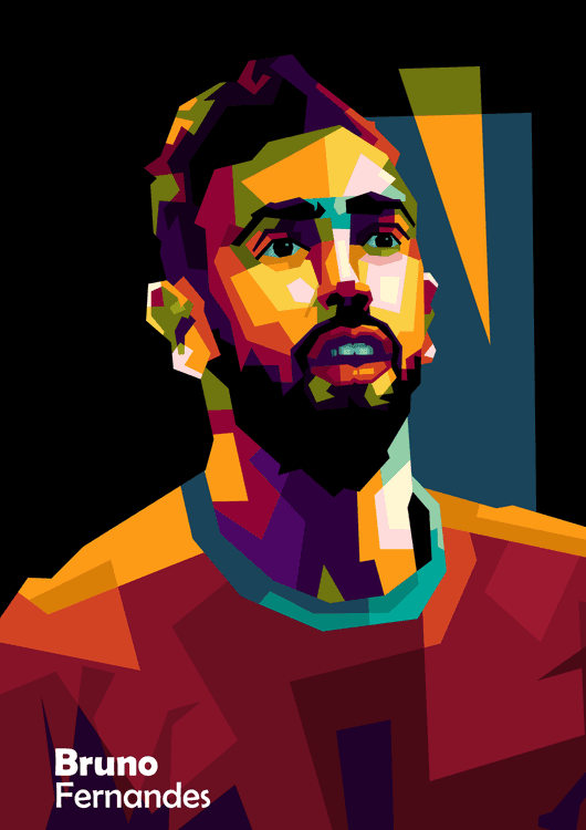 Bruno Fernandes in wpap pop art preview