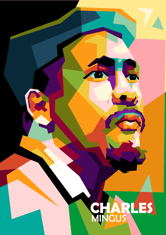 Charles Mingus in wpap pop art preview