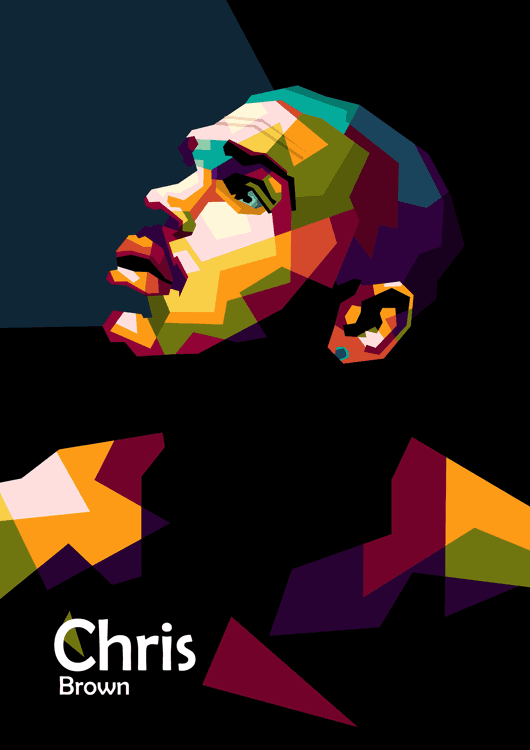 Chris Brown in wpap pop art preview