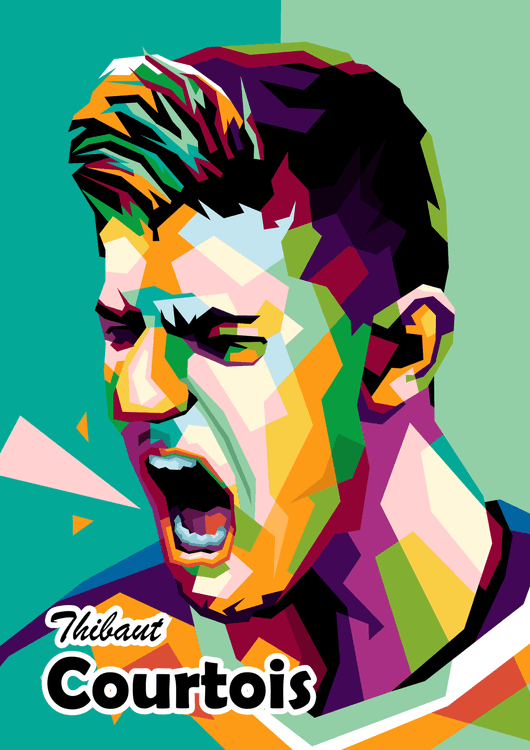 Thibaut Courtois in wpap pop art preview