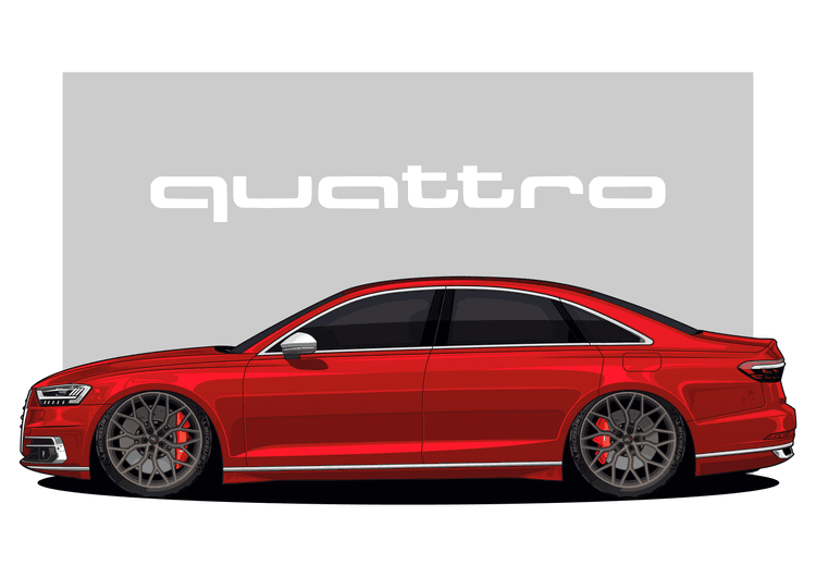 Audi S8 car Canvas preview