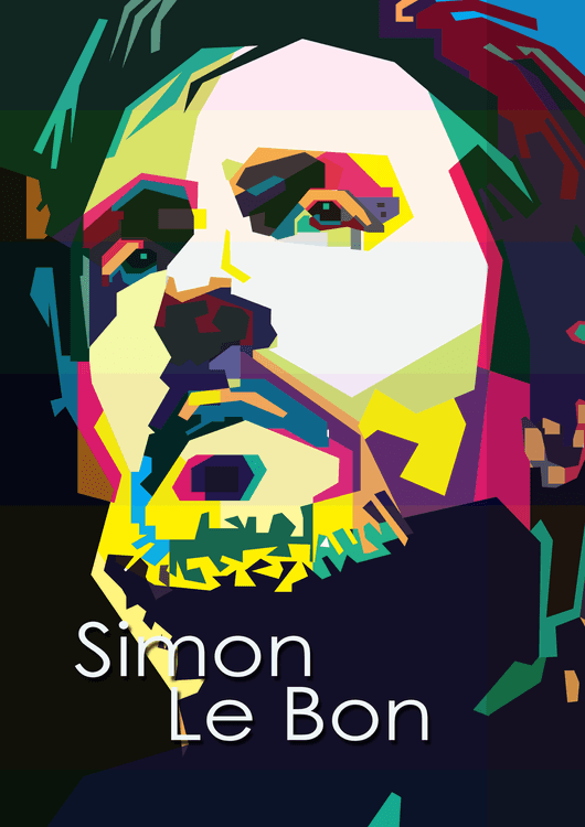Simon Le Bon Pop Art WPAP - Canvast Print preview