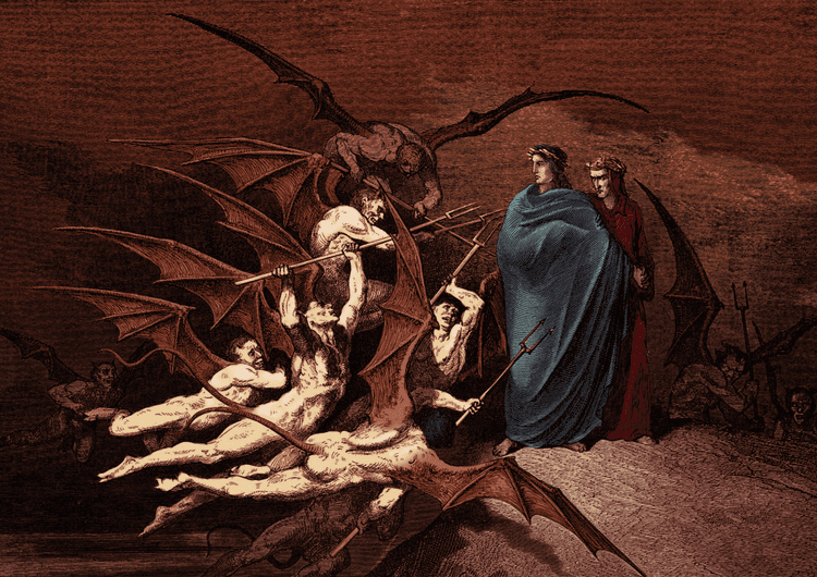 Dante and Virgil Attacked by Devils preview