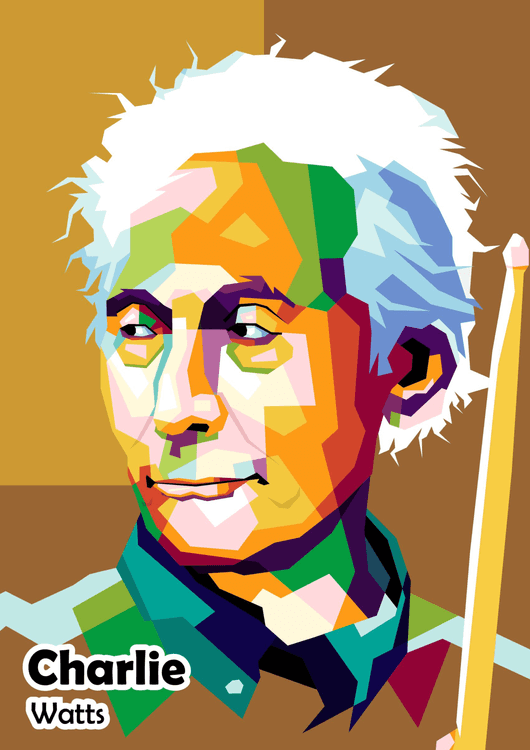 Charlie Watts in trend pop art preview