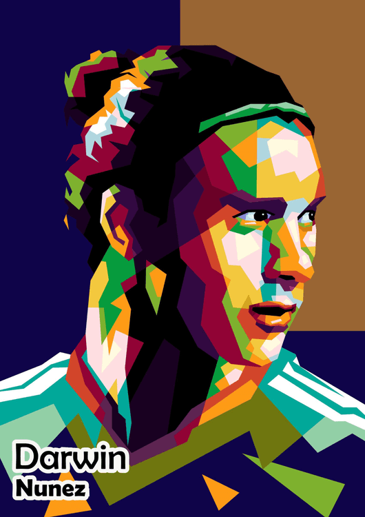 Darwin Nunez in trend Football pop art preview