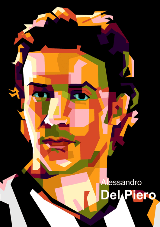 Del Piero in pop art amazing preview
