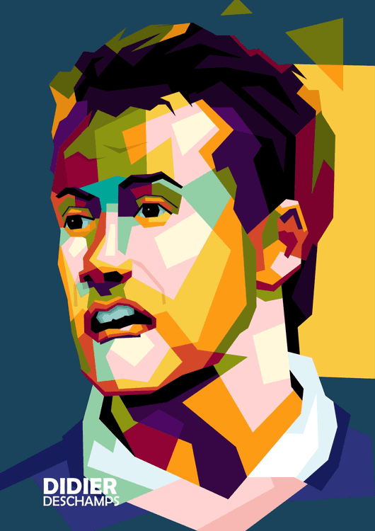 Legend Football Didier Deschamps in wpap art preview