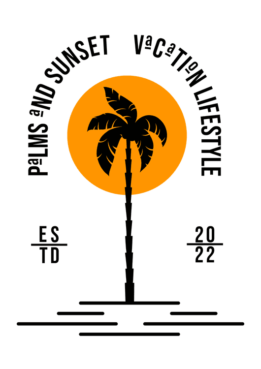 Palms and sunset preview
