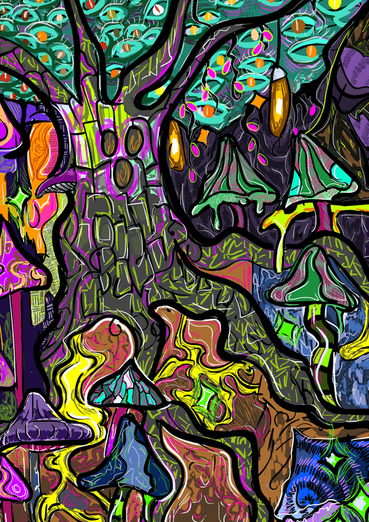 psychedelic forest preview