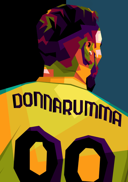 Gianluigi Donnarumma in illustration art preview
