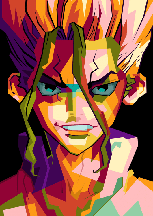 Anime Dr.Stone in wpap pop art preview