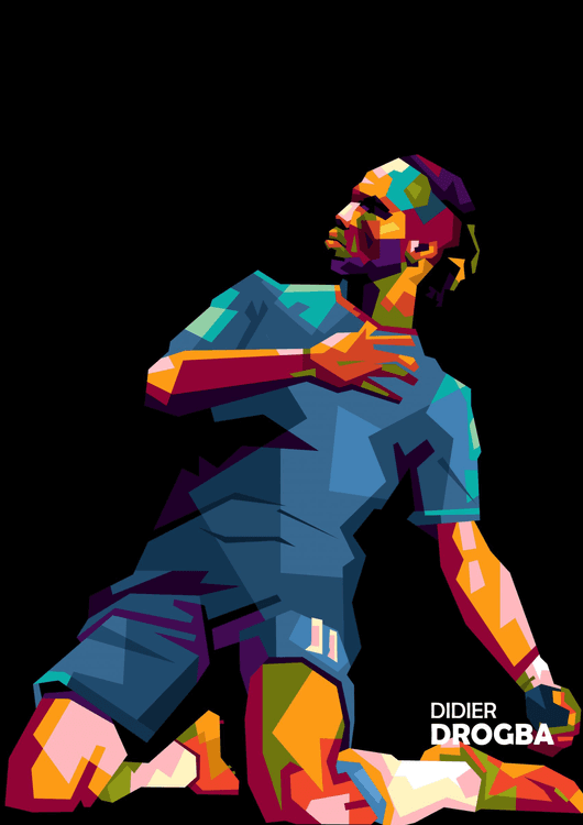 Didier Drogba in Pop art WPAP AMAZING preview