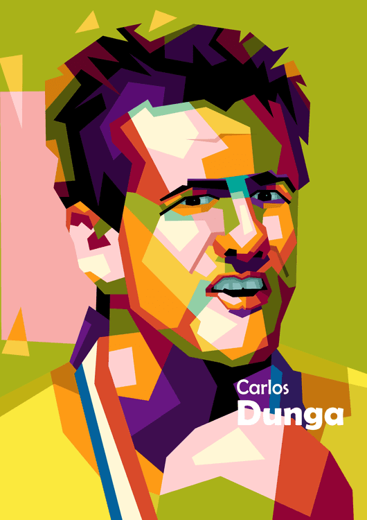 Footballer Carlos Dunga in WPAP POP ART preview
