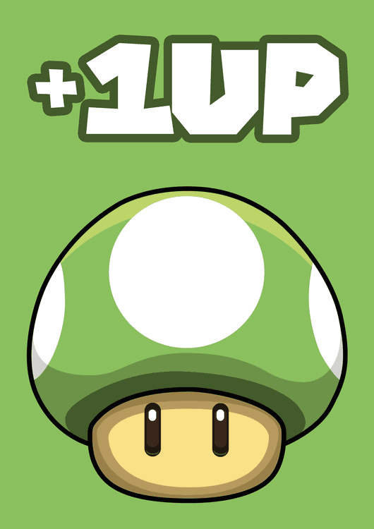 '+1UP Mario mushroom preview