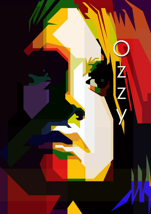 Ozzy Osbourne Pop Art WPAP Portrait preview
