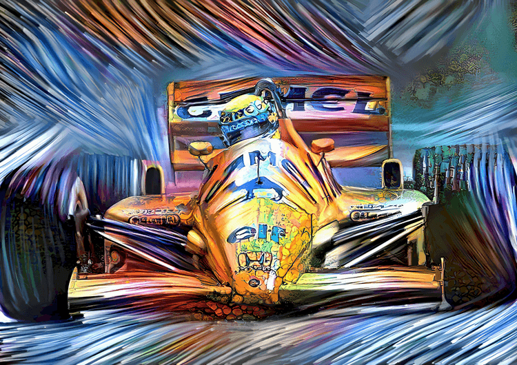Digital Art Formula 1 Camel Lotus Honda Ayrton Senna preview