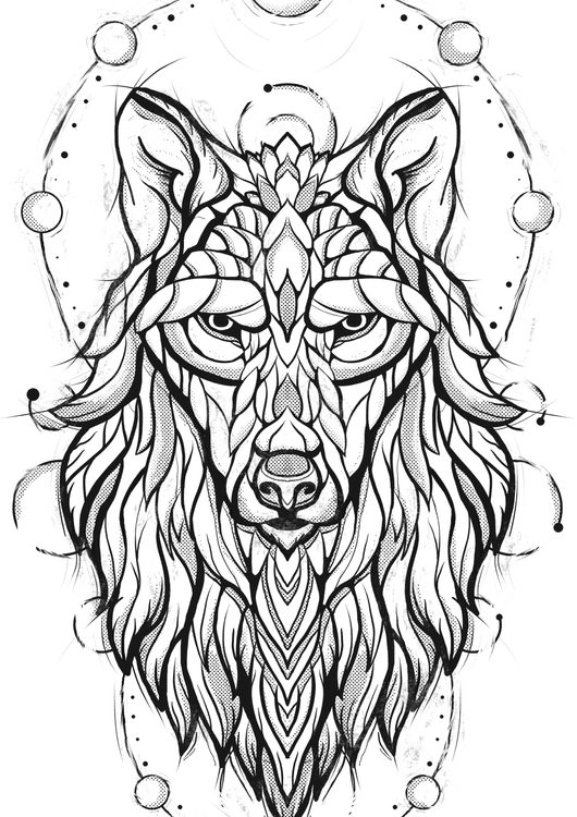 Abstract geometric wolf preview