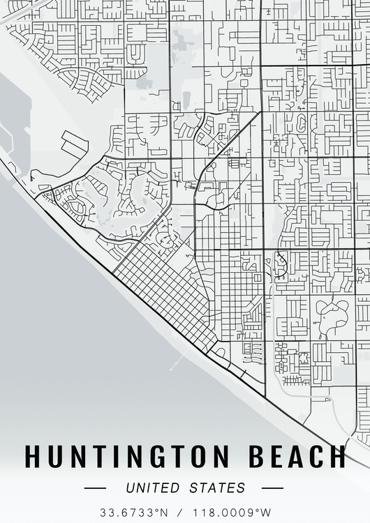 Huntington Beach map preview