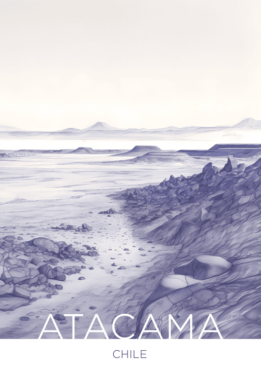 The Atacama Desert - Chile - Ballpoint Pen Technique preview