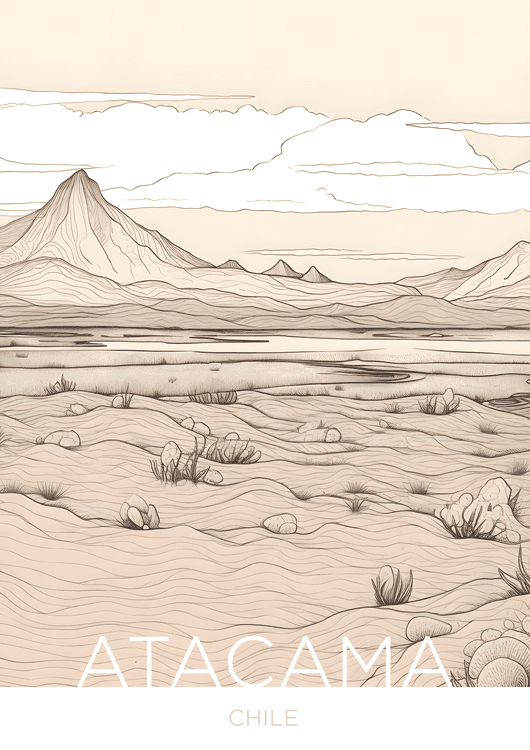 The Atacama Desert - Chile - Doodleart Technique preview