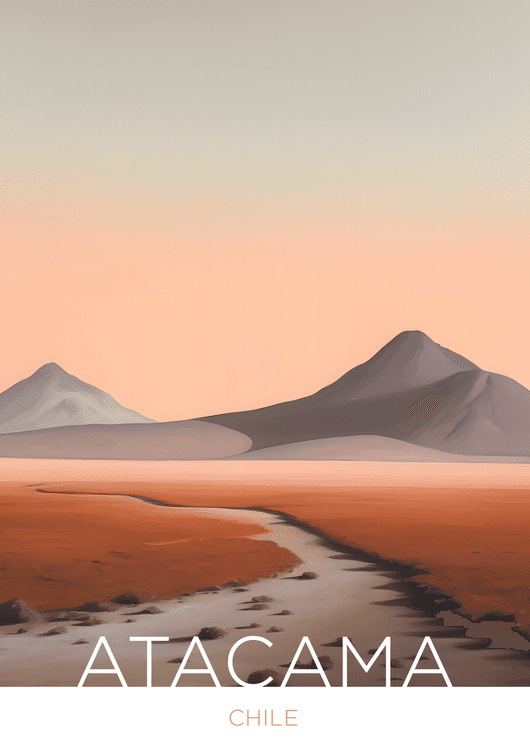 The Atacama Desert - Chile - Tempera Painting Technique preview