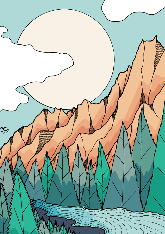 As the river turns around the mountains preview