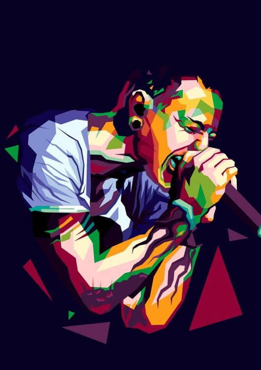 Chester Bennington in illustration preview
