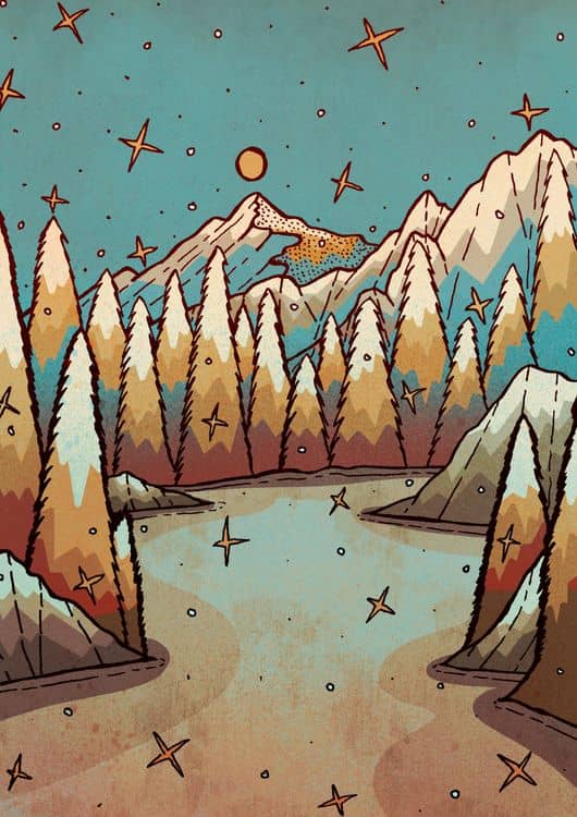 Winter of gold and blue preview