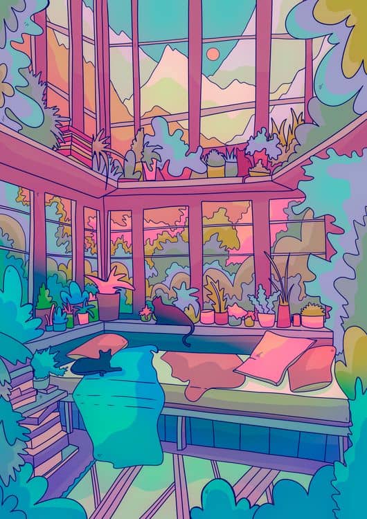 Room of cats and nature preview