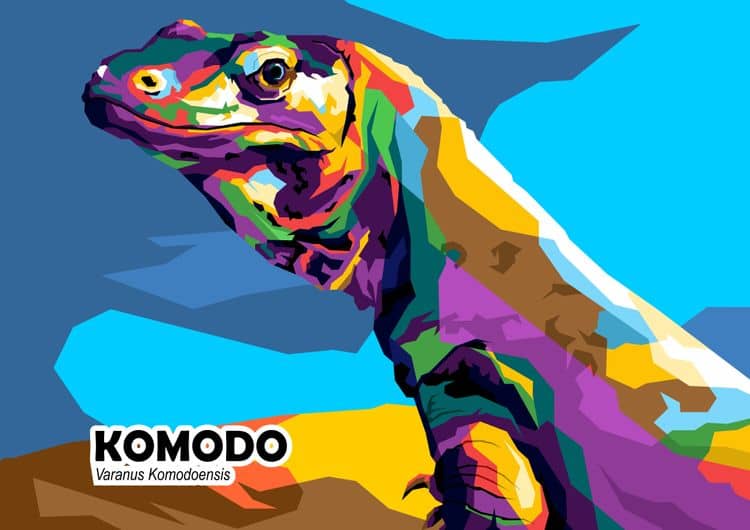 Special Animal Komodo in trend illustration preview