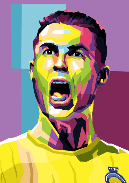 Legend  football C.Ronaldo al nasr in wpap illustration preview
