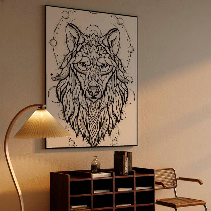 Abstract geometric wolf preview