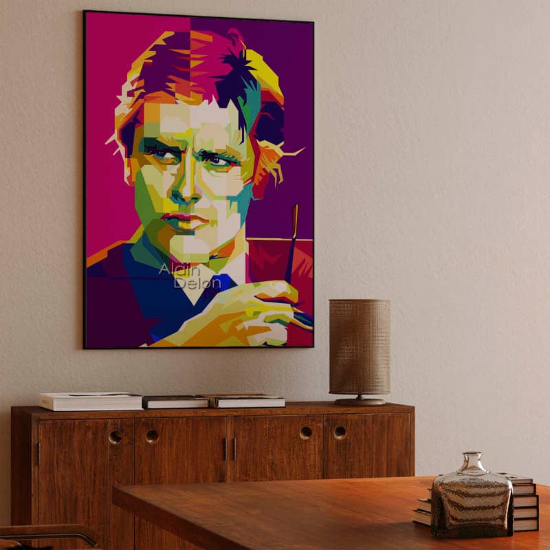 Alain Delon Pop Art WPAP – Canvas Print preview