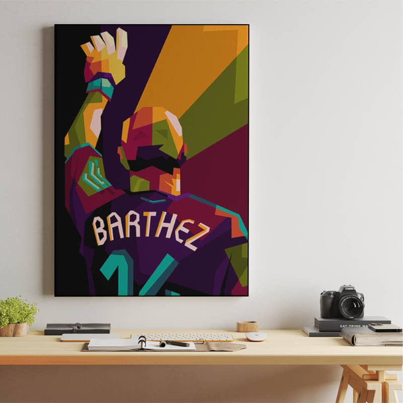 Football legends Barthez in wpap art preview